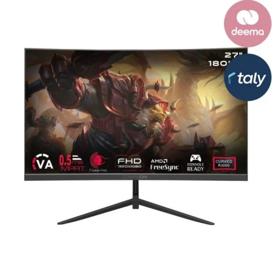 GAMEON GOC27F180VA Pro Series 27" FHD, 180Hz, MPRT 0.5ms, HDMI 2.1, VA Panel Curved Gaming Monitor (Supports PS5) - Black